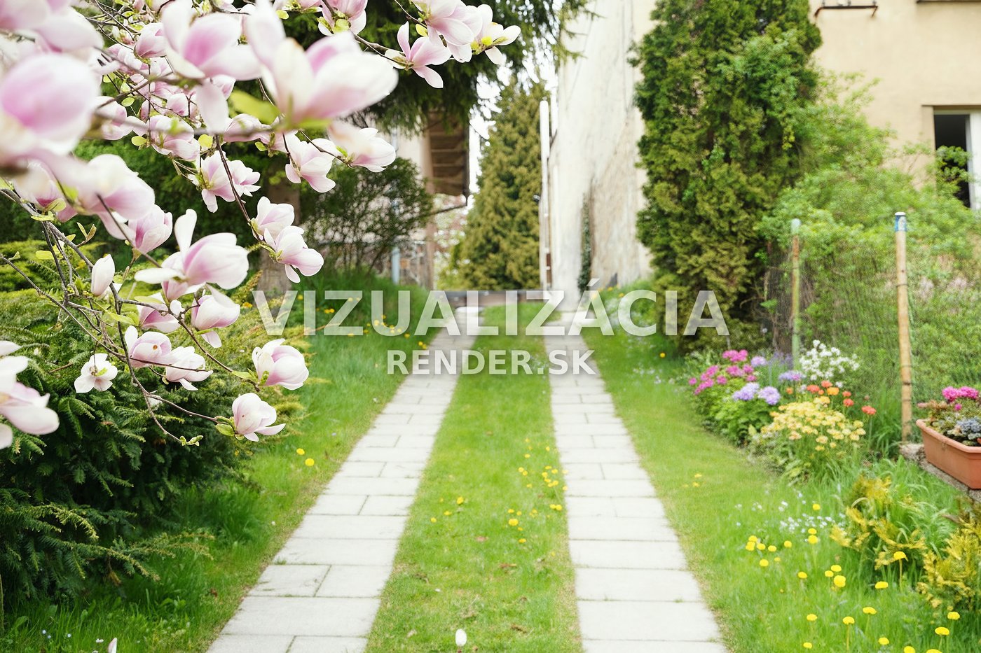 After visualization — Garden path