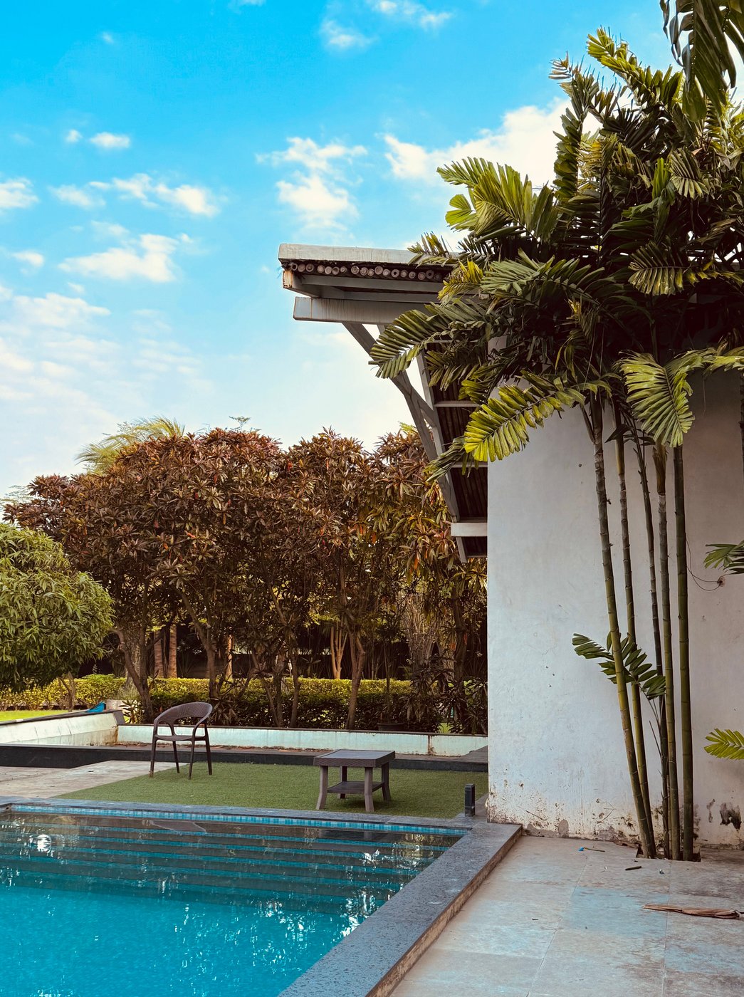 Original state — Poolside seating